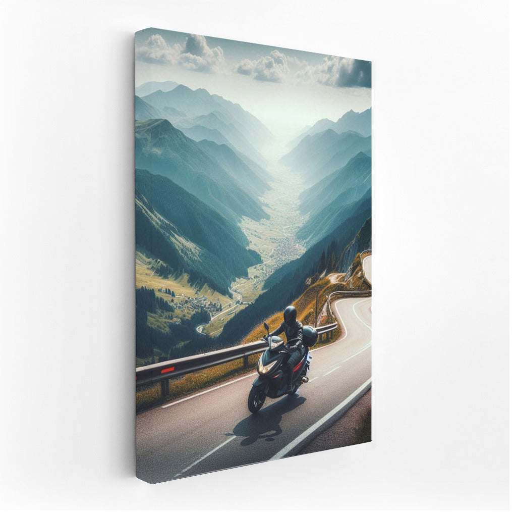 Scooter on the Mountain Route: The Path to Endless Horizons