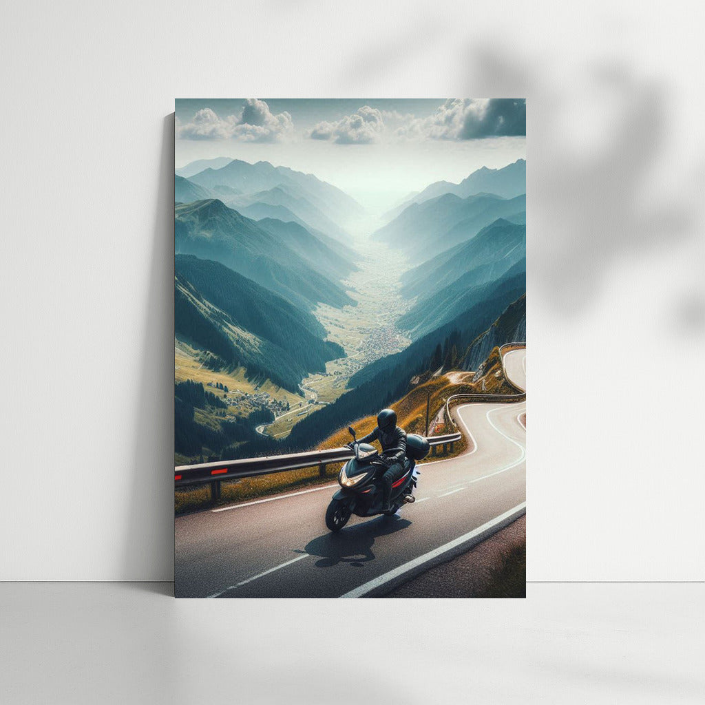 Scooter on the Mountain Route: The Path to Endless Horizons