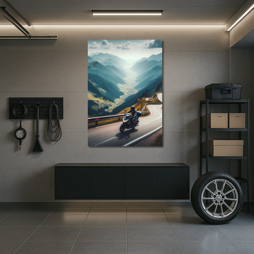 Scooter on the Mountain Route: The Path to Endless Horizons