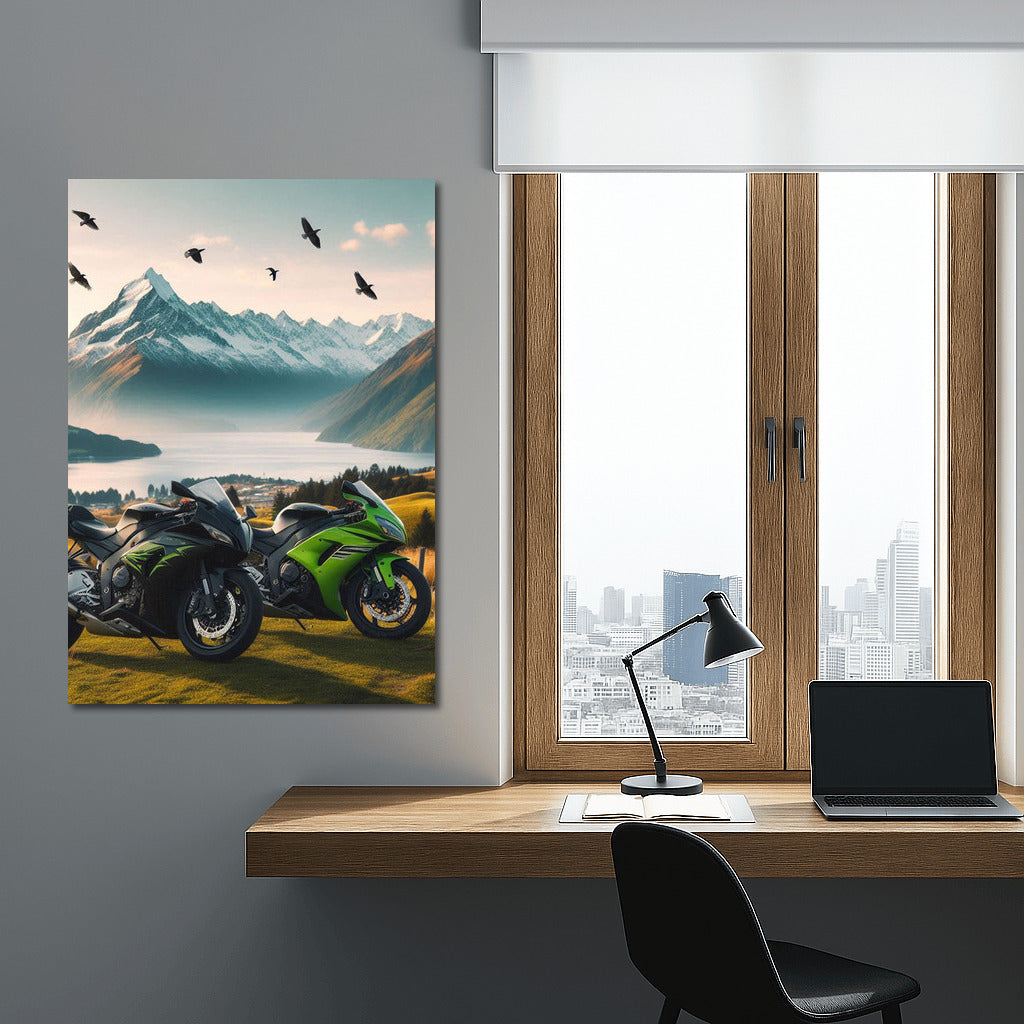 Speed and Freedom: Kawasaki Against the Mountains