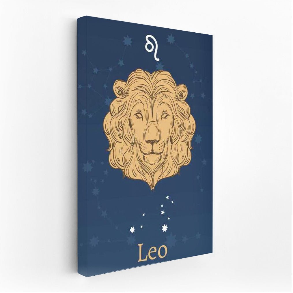 King of the Stars: Leo on the Background of the Constellation for a Stylish Interior