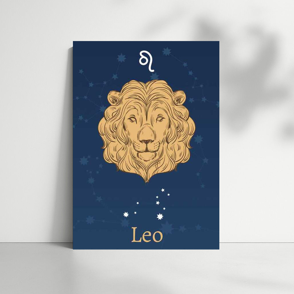 King of the Stars: Leo on the Background of the Constellation for a Stylish Interior
