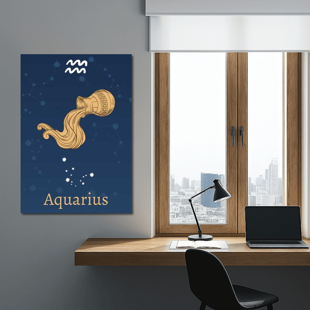 Aquarius Star Magic: Mystical Wall Art