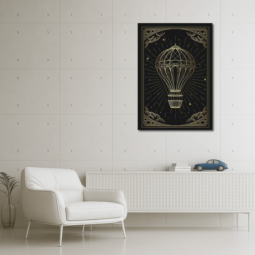 Golden Ball in the Starry Sky: Magical Wall Decoration