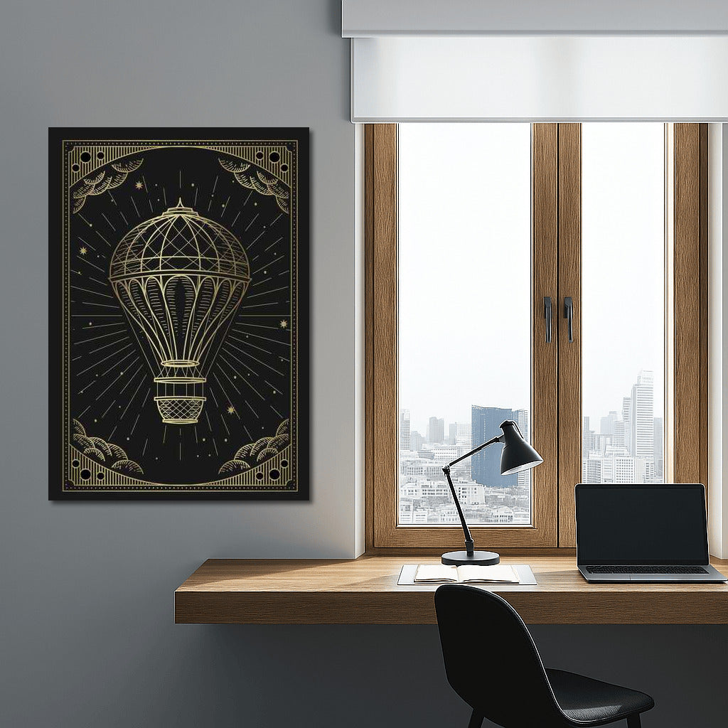Golden Ball in the Starry Sky: Magical Wall Decoration