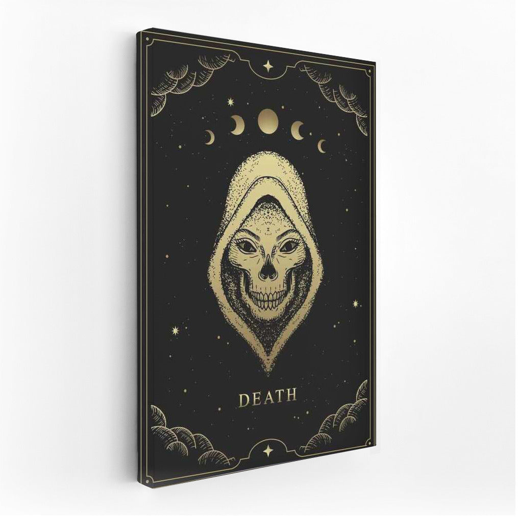 Mysterious Hooded Face Under The Stars: Mystical Wall Decor