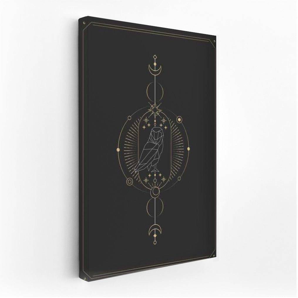 Graphic Raven: Enchanting World of Lines and Symbols for Wall Decor