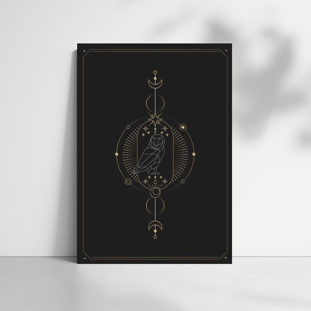 Graphic Raven: Enchanting World of Lines and Symbols for Wall Decor