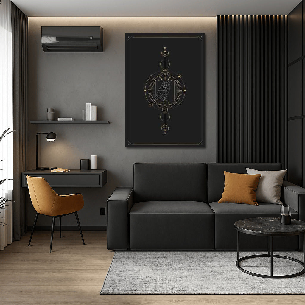 Graphic Raven: Enchanting World of Lines and Symbols for Wall Decor