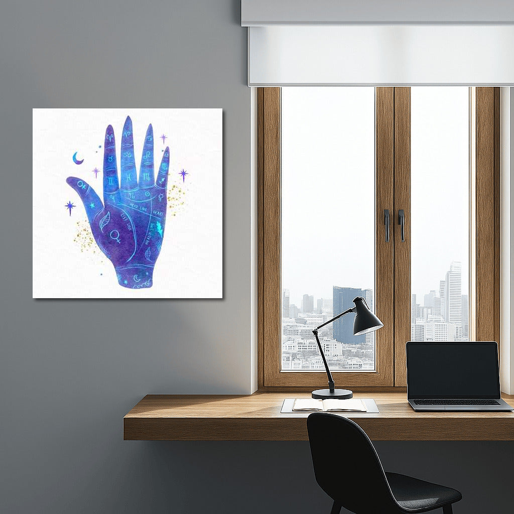 Purple Astrologer's Palm: Starry Sky at Your Fingertips