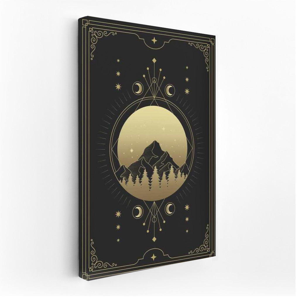 Moonlight over Mountains and Forest: Night Magic for Your Interior