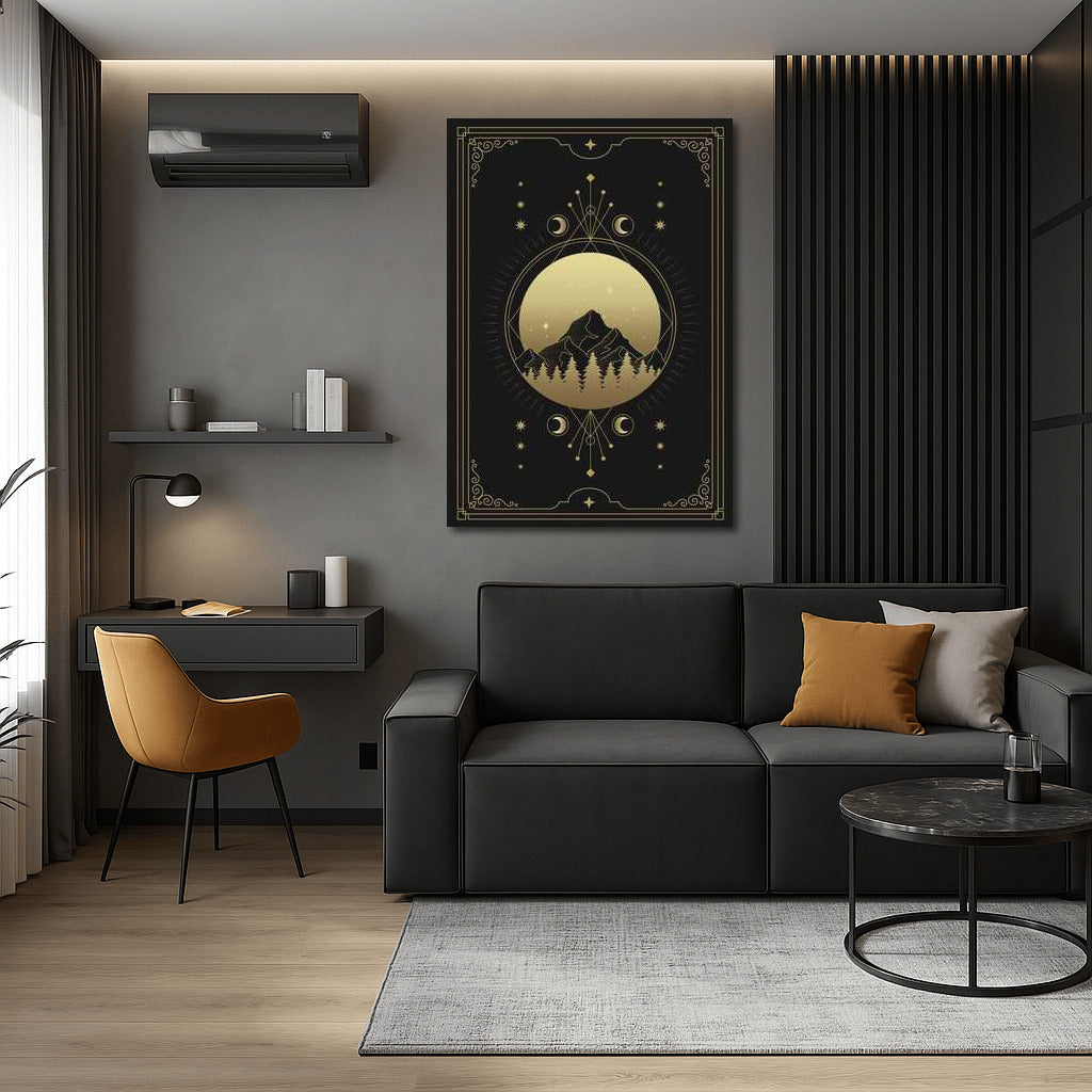 Moonlight over Mountains and Forest: Night Magic for Your Interior