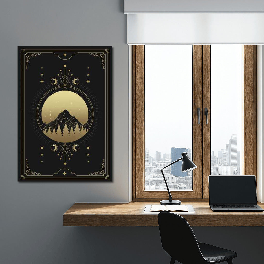 Moonlight over Mountains and Forest: Night Magic for Your Interior