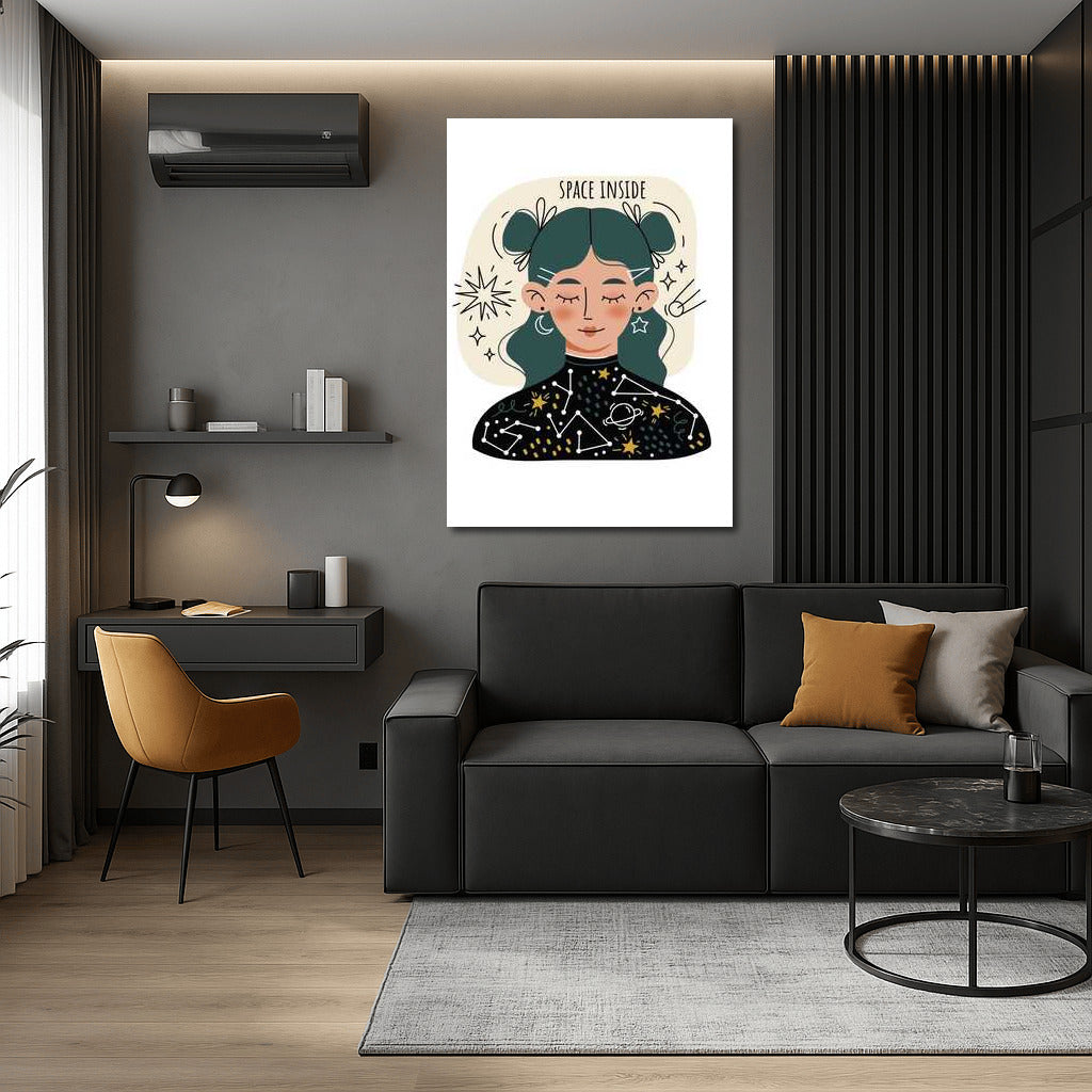 Galactic Portrait: Constellations and Dreams for Wall Decor