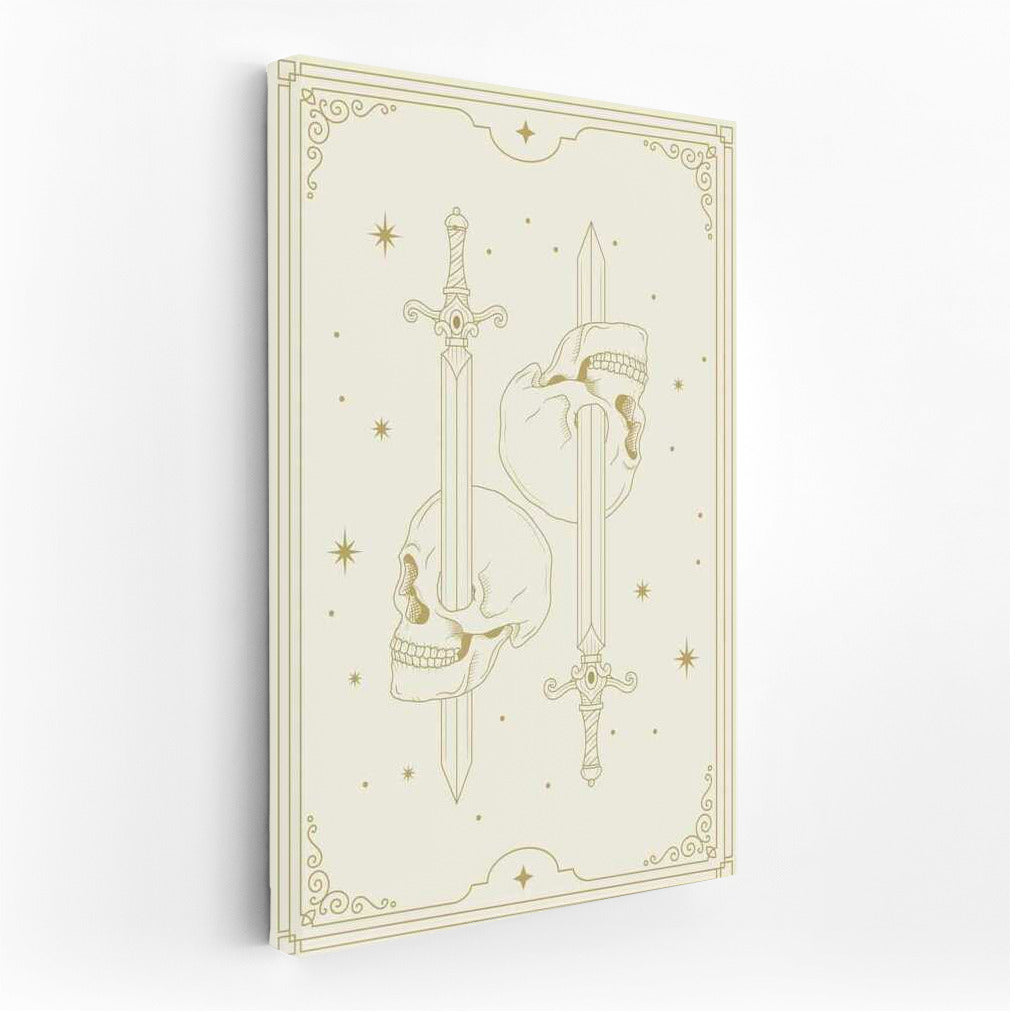 Dance of Skulls and Swords: Mysterious Wall Art