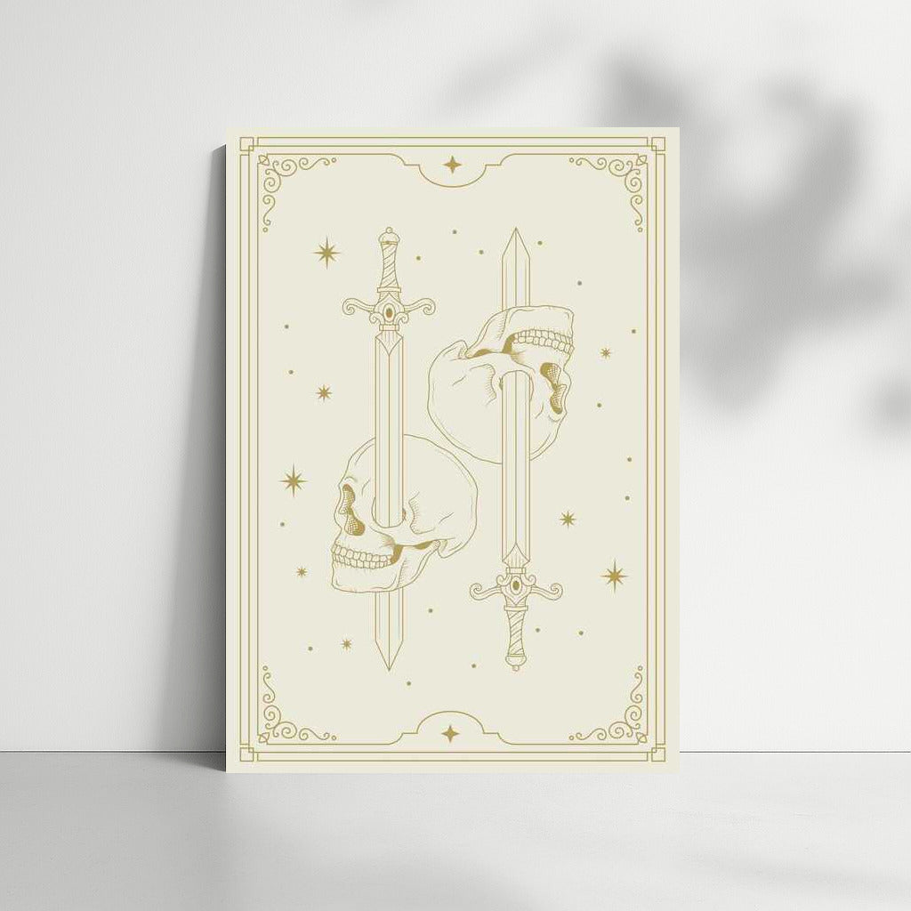 Dance of Skulls and Swords: Mysterious Wall Art