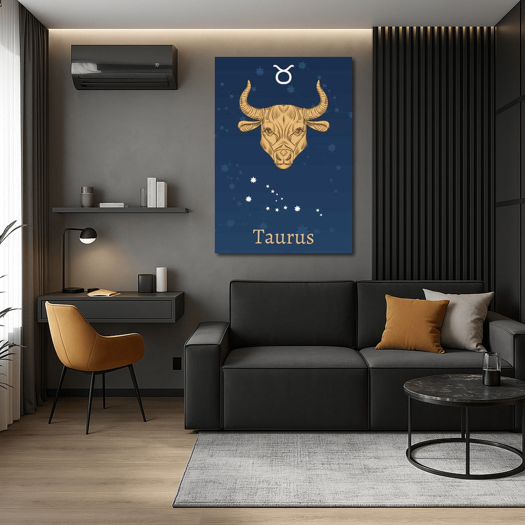 Mystical Taurus: Starry Charm of the Cosmos on Your Wall