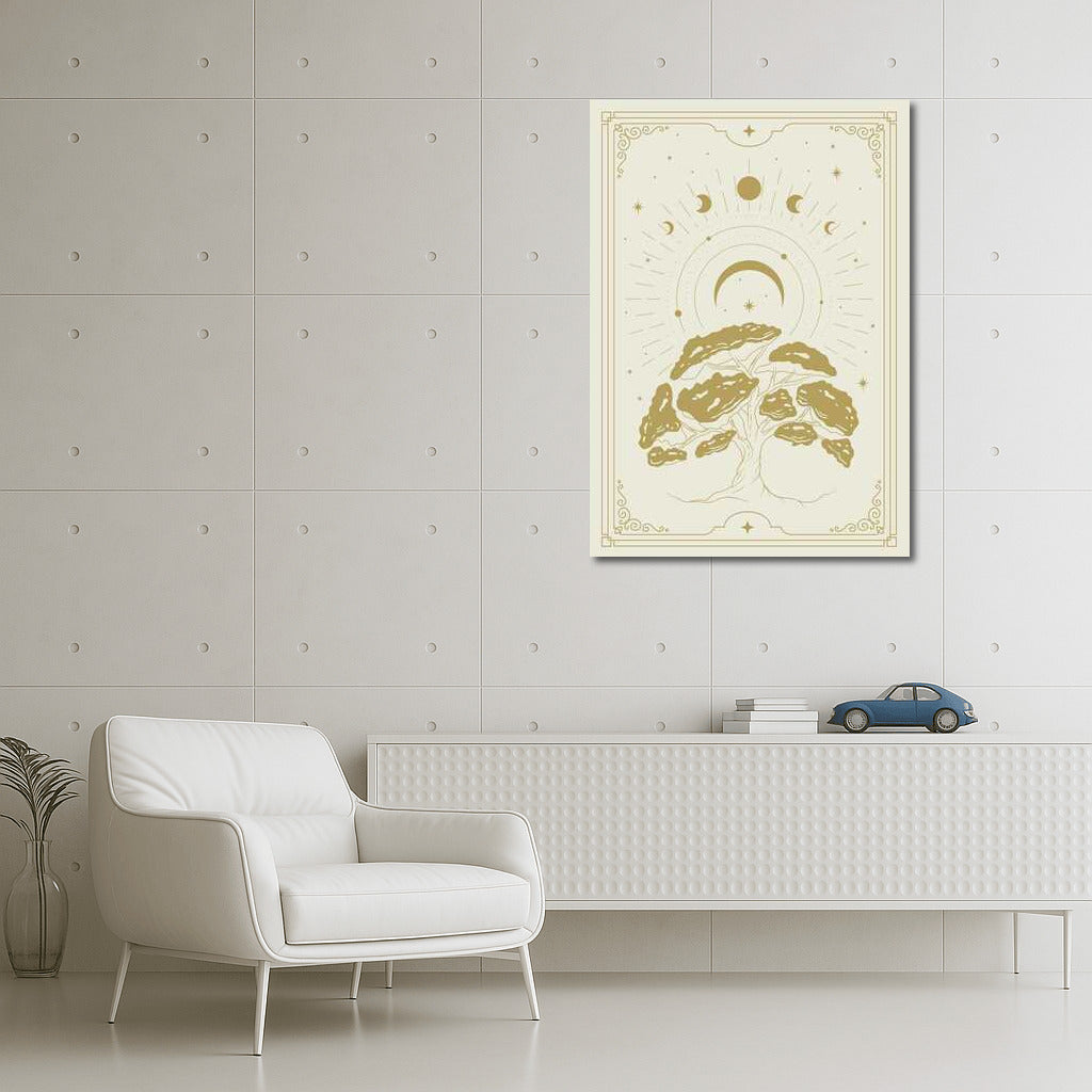 Golden Tree of the Universe: Moonlight and Starry Charm for Interior