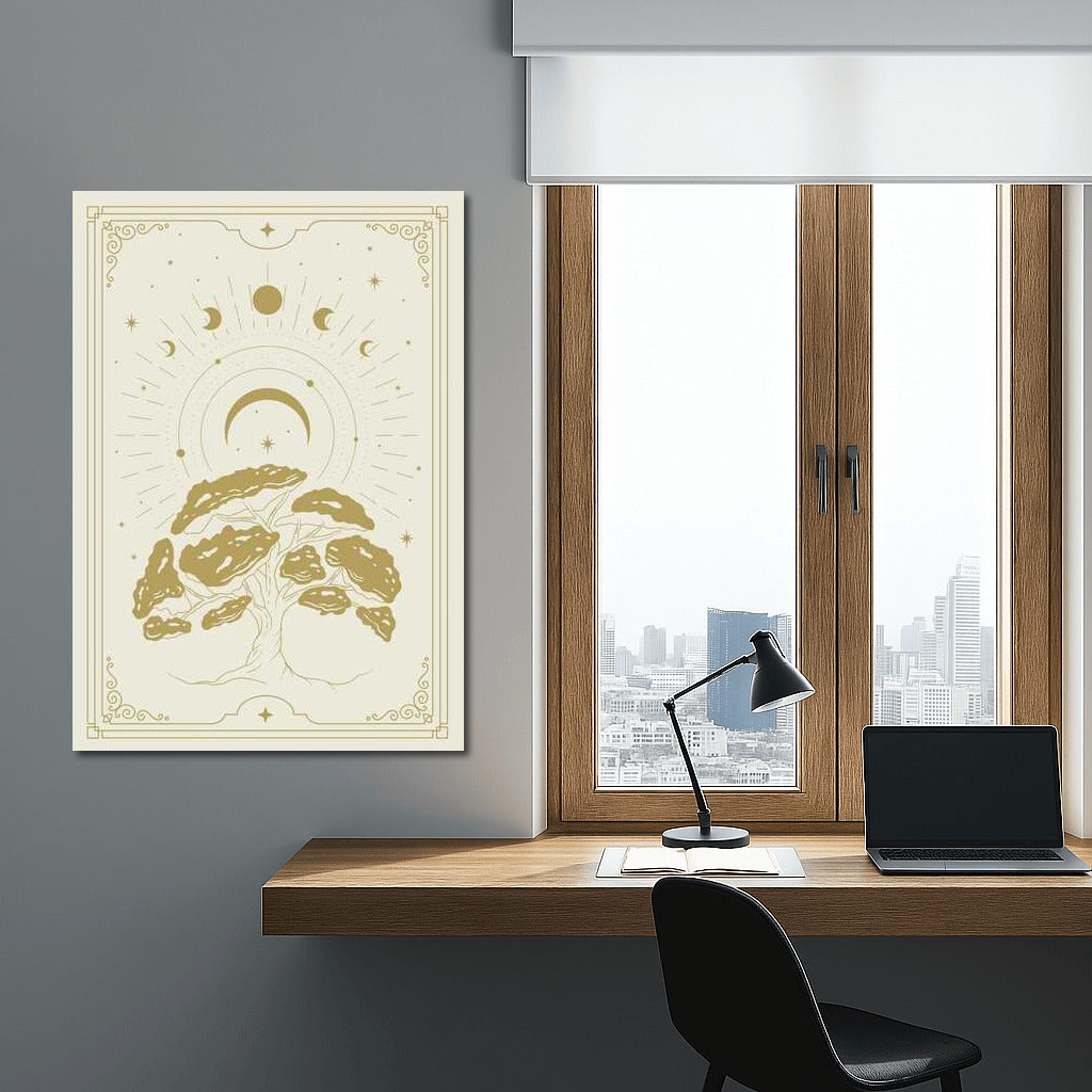 Golden Tree of the Universe: Moonlight and Starry Charm for Interior
