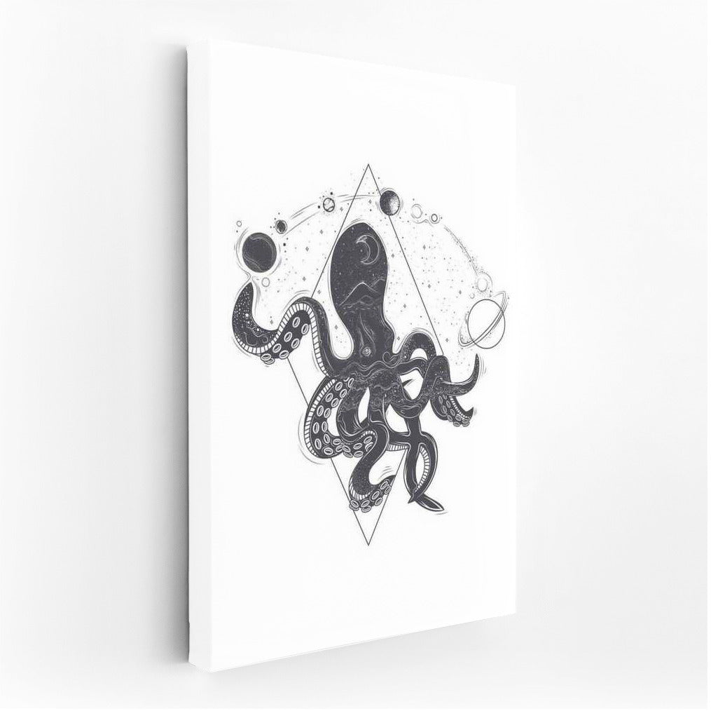 Space Octopus in Zero Gravity: Fantastic Wall Art
