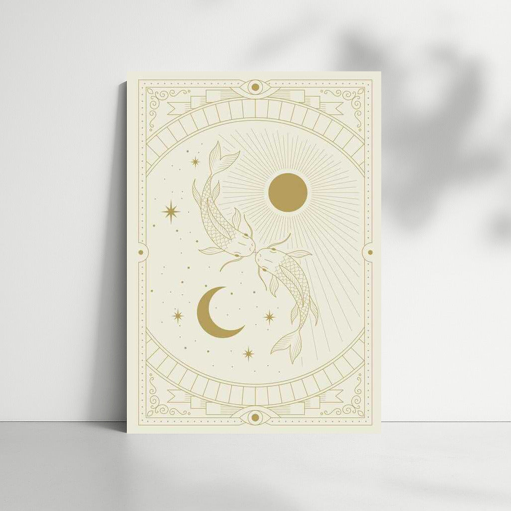 Star Swimming: Golden Fishes Under the Moon