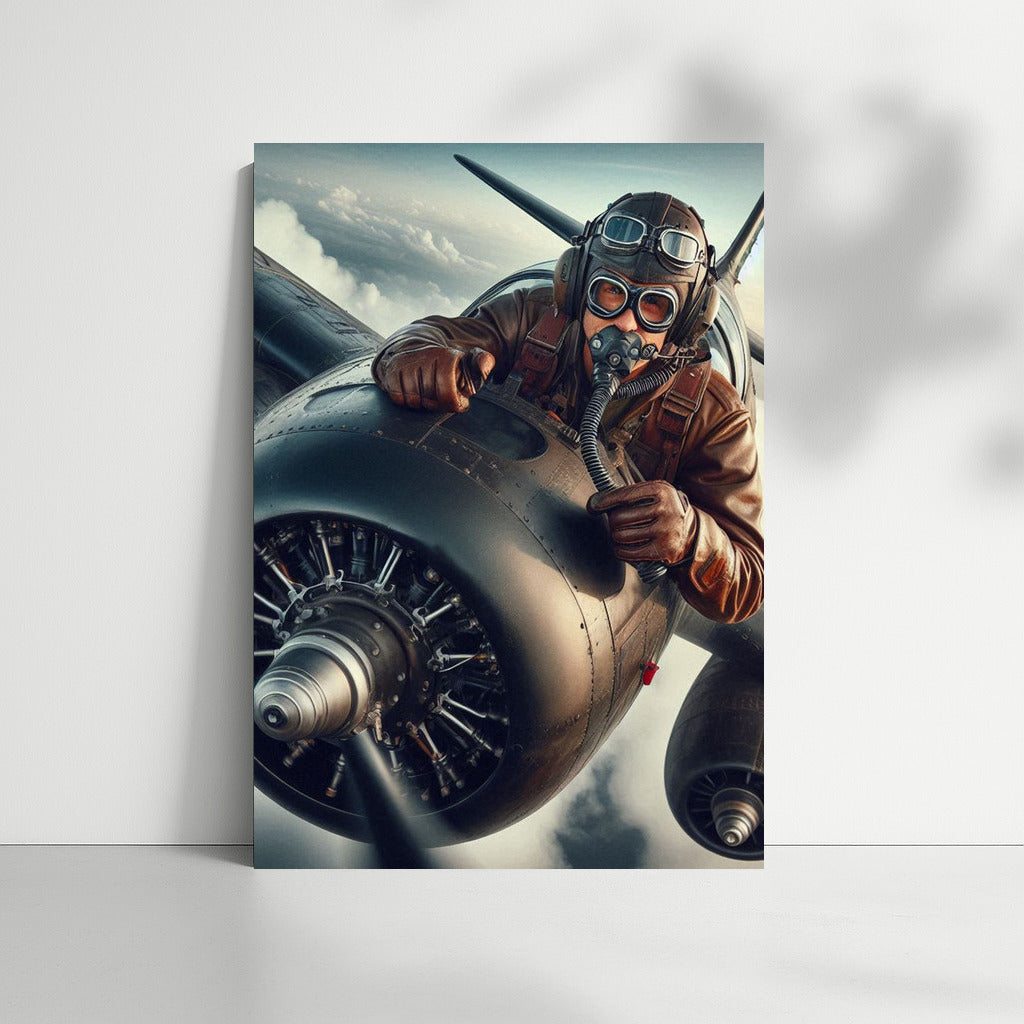 Legendary Flight of the Bomber Through the Clouds: Exciting Wall Art for Aviation and Adventure Lovers