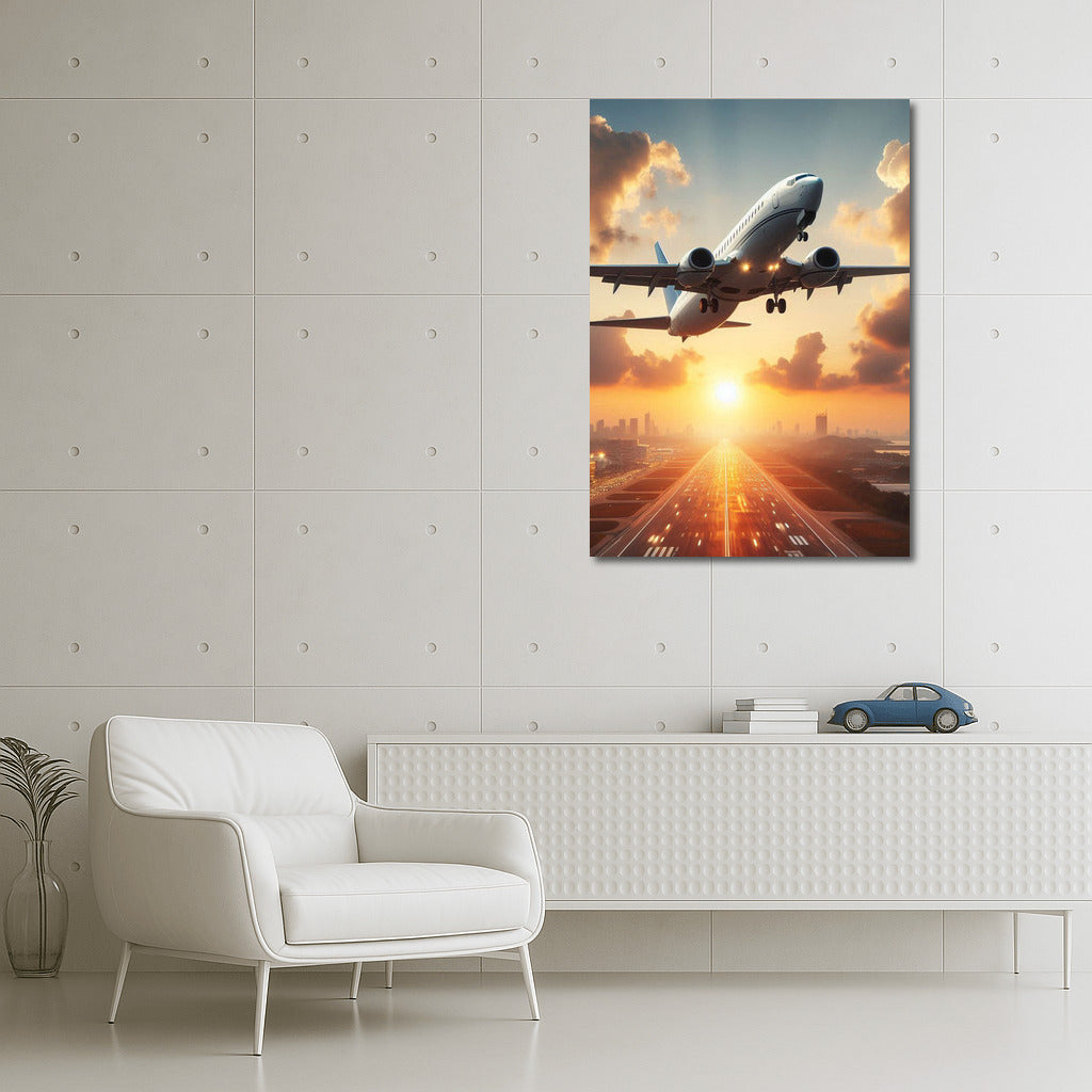 Elegant Business Jet at Sunset: Inspiration for Travelers and Aviators