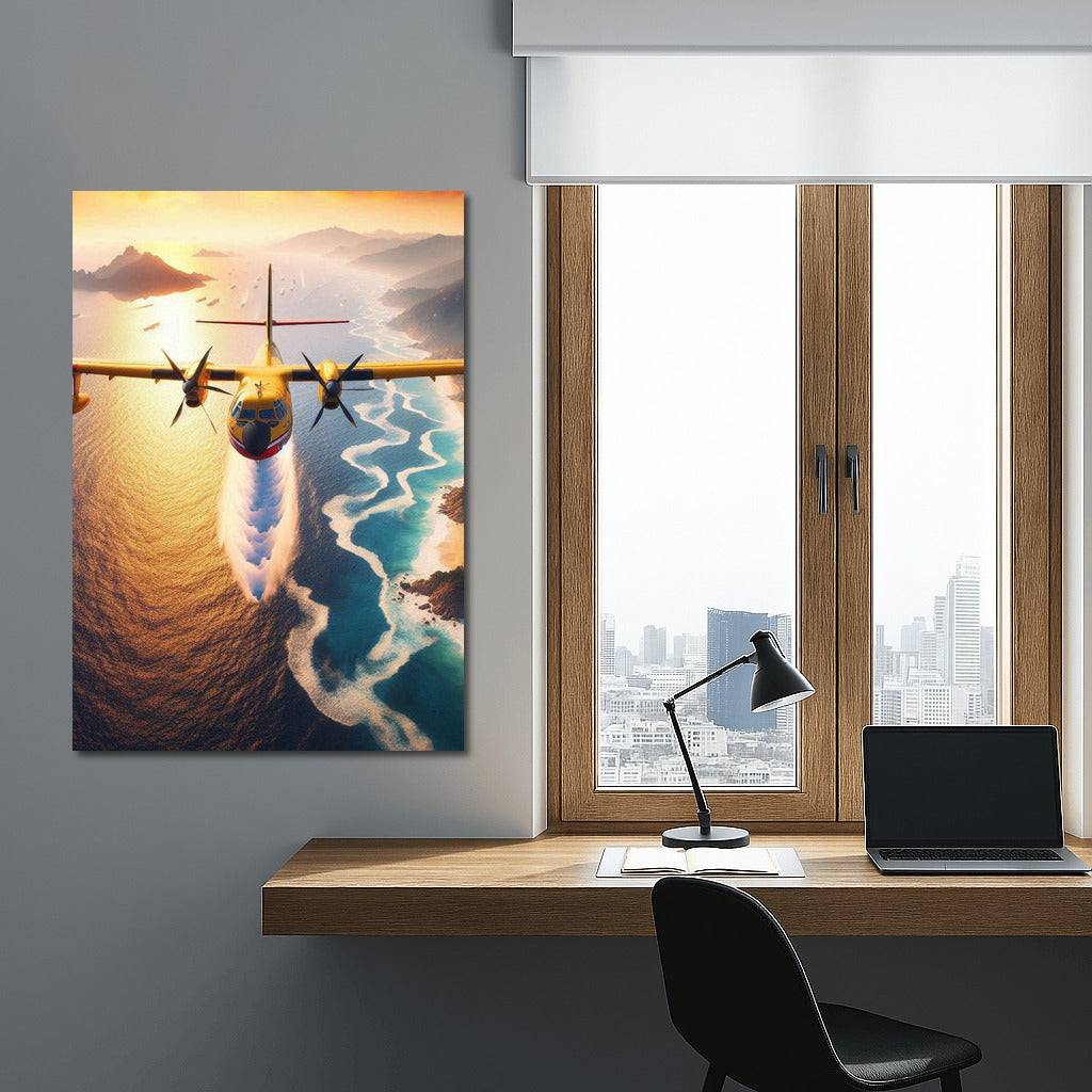 Ocean Guardian: Rescue Plane Over the Waves