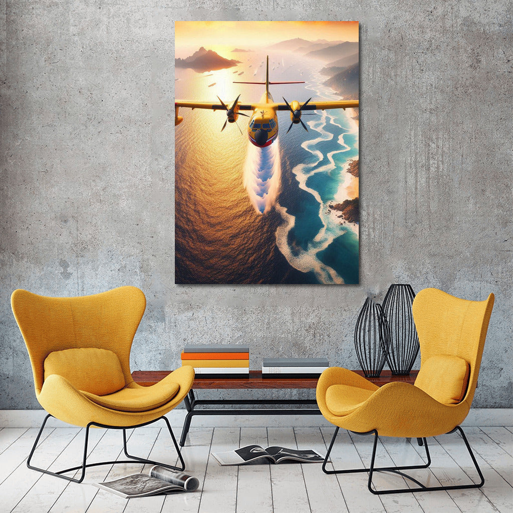 Ocean Guardian: Rescue Plane Over the Waves