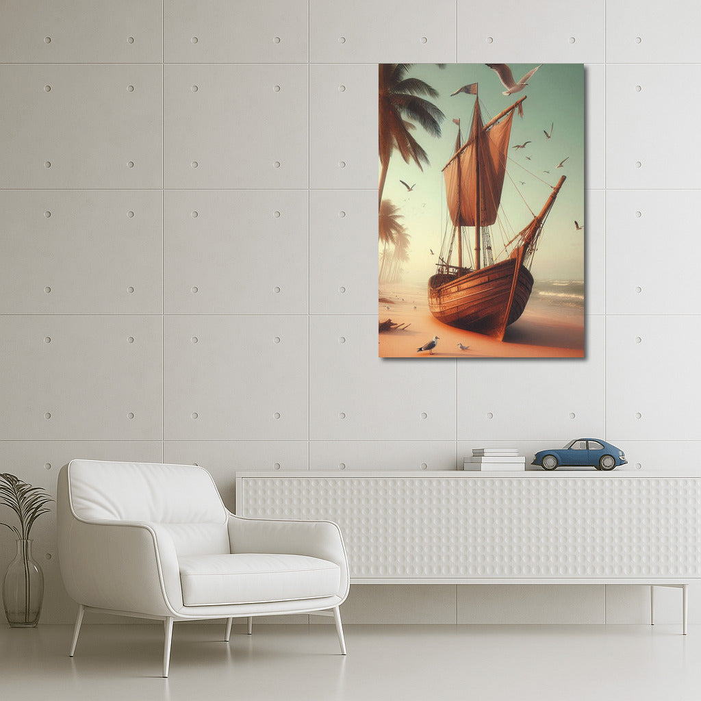 Ketches Beach Sea Dreams: Sailboat on the Breeze