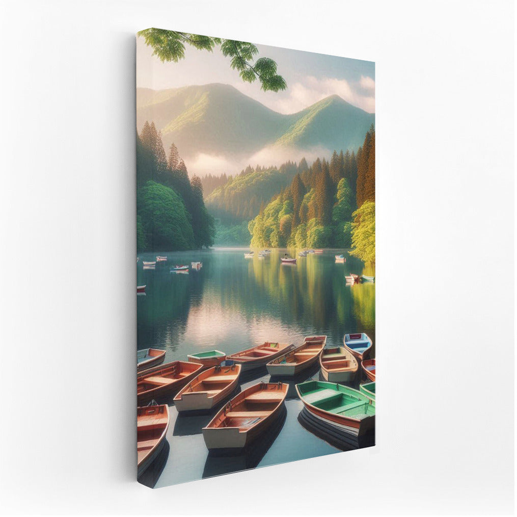 Quiet Harbor: Boats on the Lake for Comfort and Relaxation