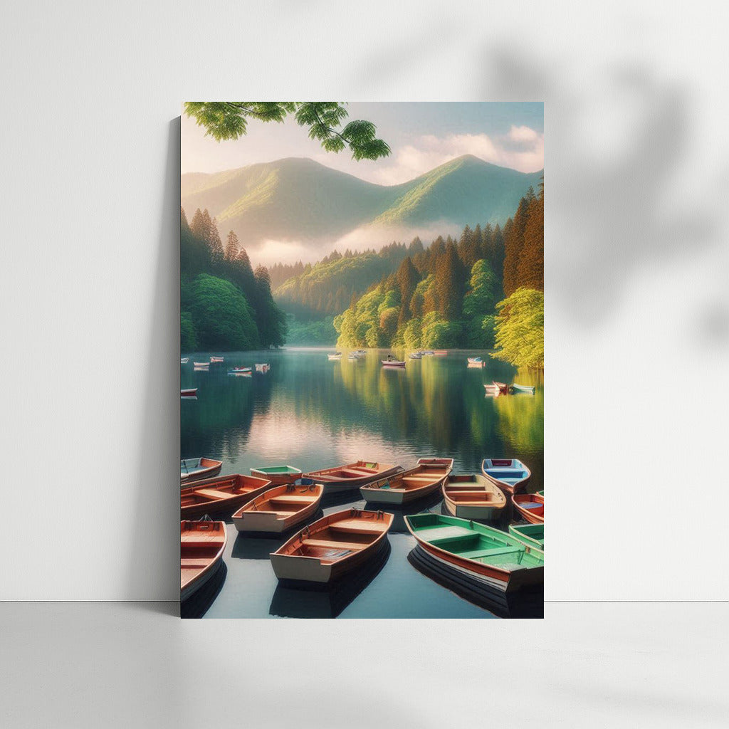 Quiet Harbor: Boats on the Lake for Comfort and Relaxation