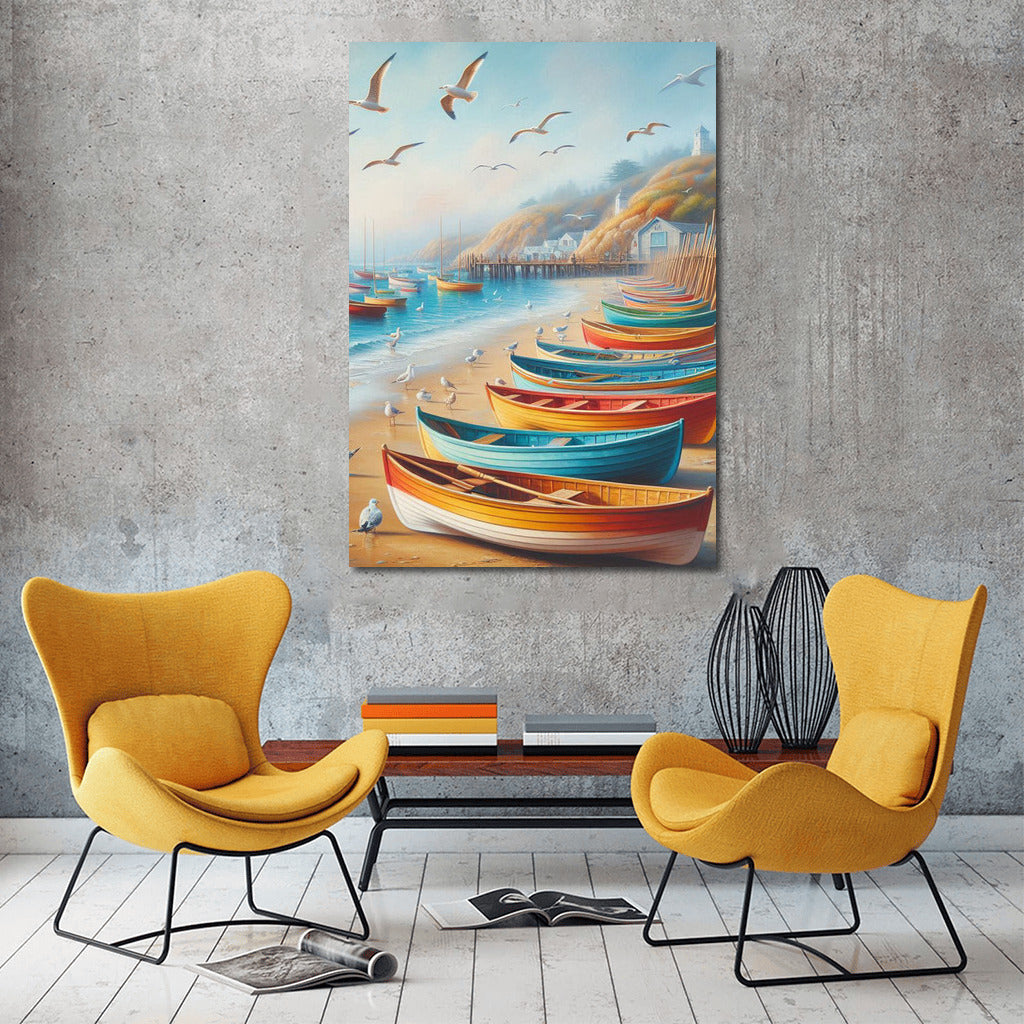 Bright Boats by the Sea: Peace and Picturesqueness