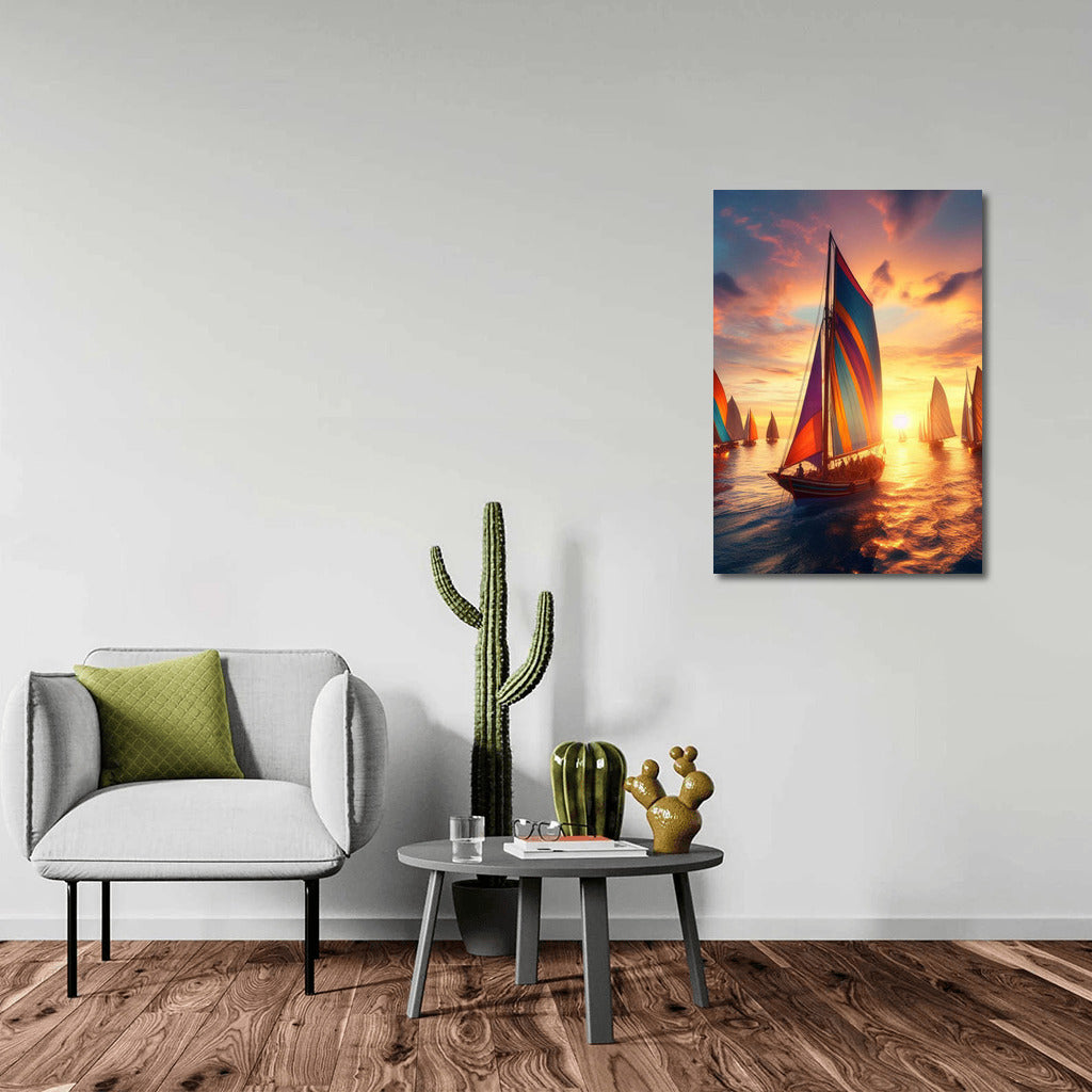 Sunset Sailboats: Magic of the Fiery Sky