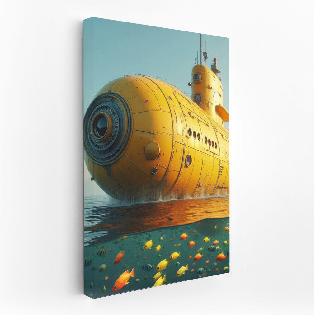 Underwater Secrets: Bright Submarines in the Ocean