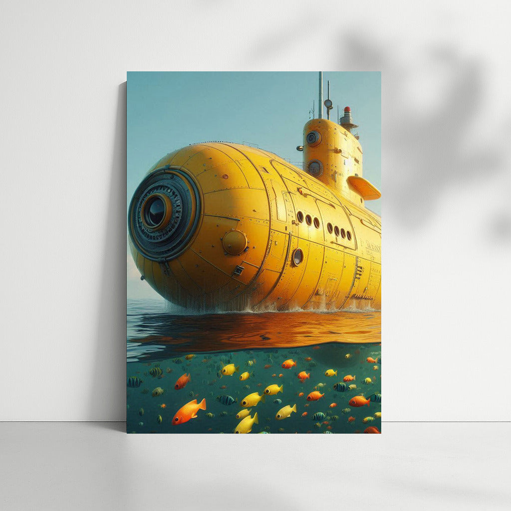 Underwater Secrets: Bright Submarines in the Ocean