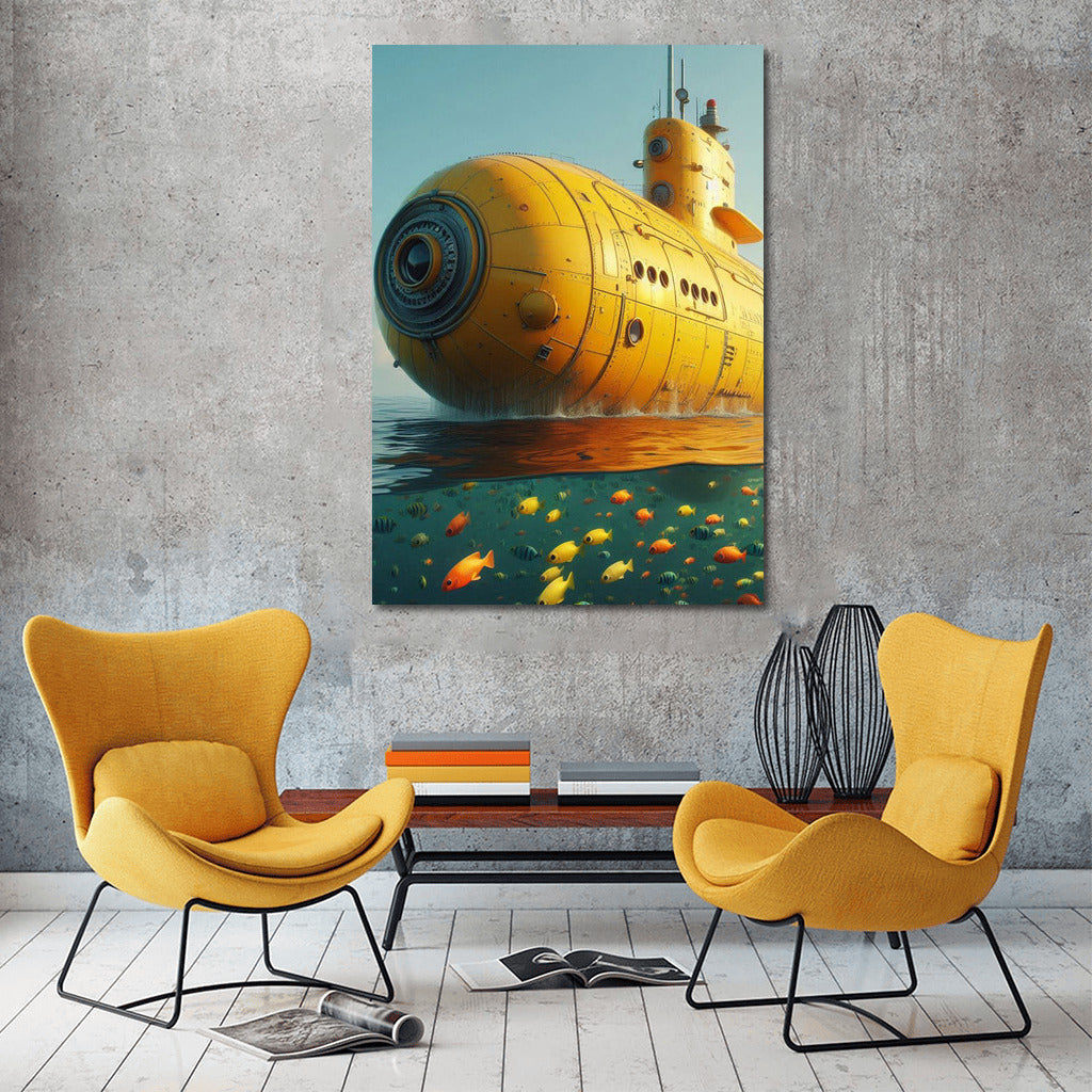 Underwater Secrets: Bright Submarines in the Ocean