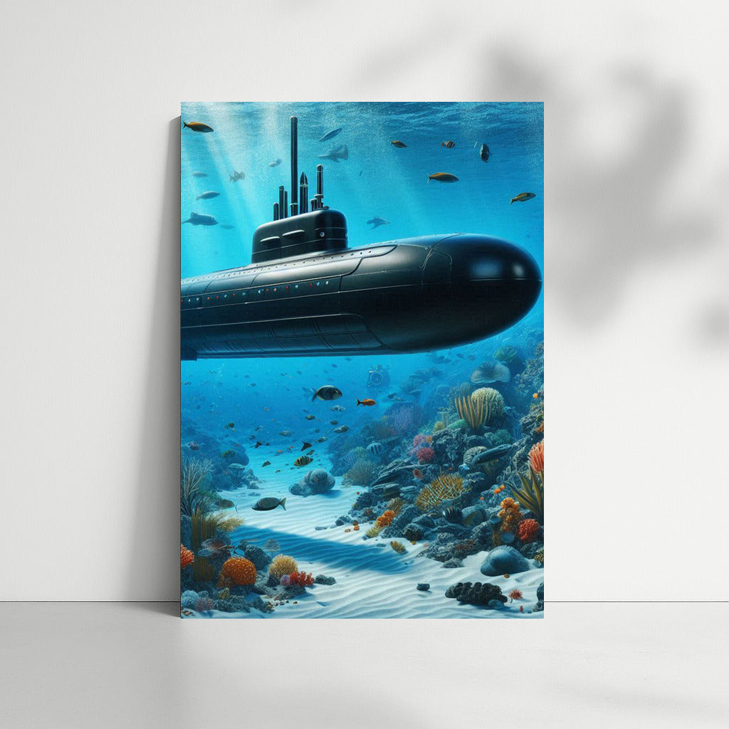 Deep Patrol: Submarine Among Coral Reefs