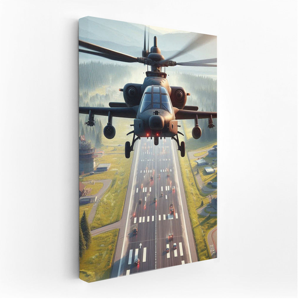 Runway: Dynamics of training helicopters against the landscape