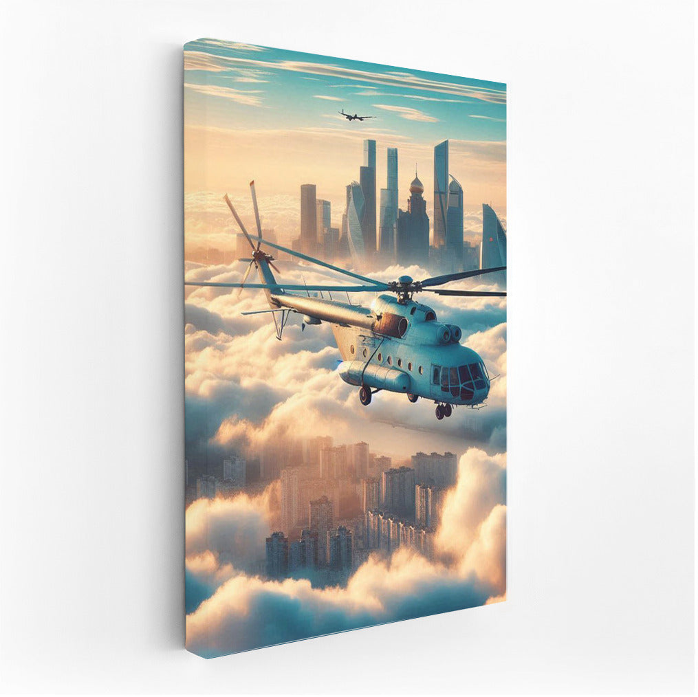 Transport Helicopters in the Clouds: Dreams Above the City