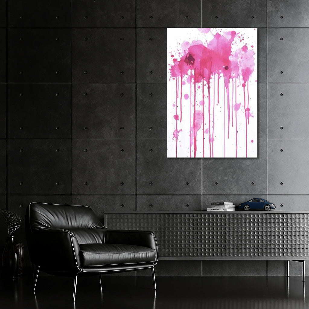 Pink Swirl: Abstract Ink