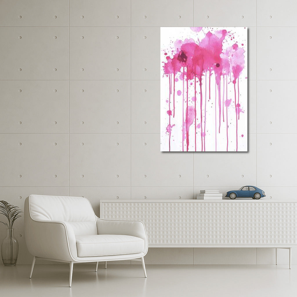 Pink Swirl: Abstract Ink