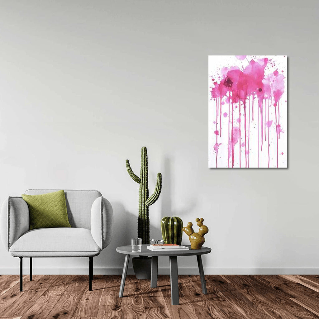 Pink Swirl: Abstract Ink