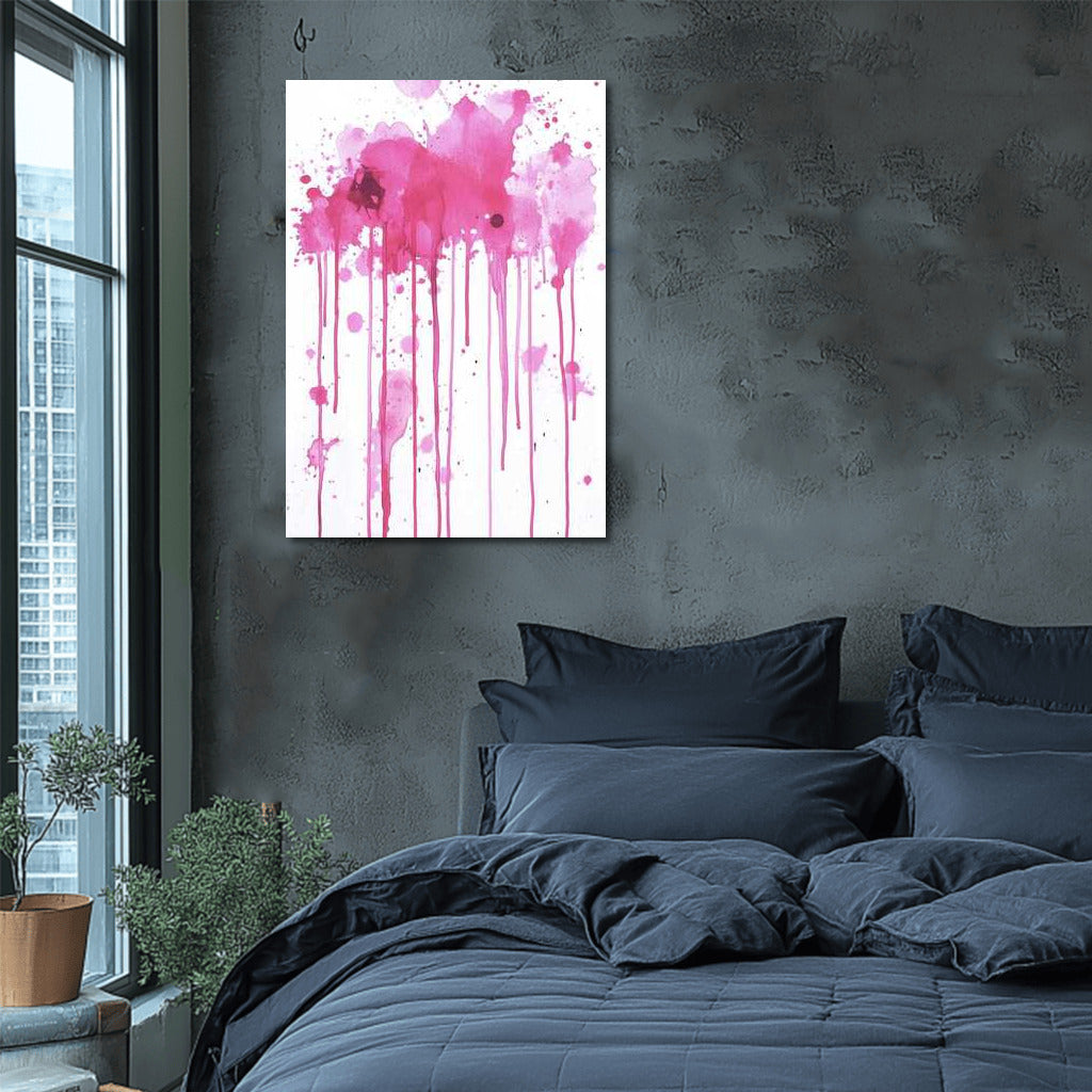 Pink Swirl: Abstract Ink