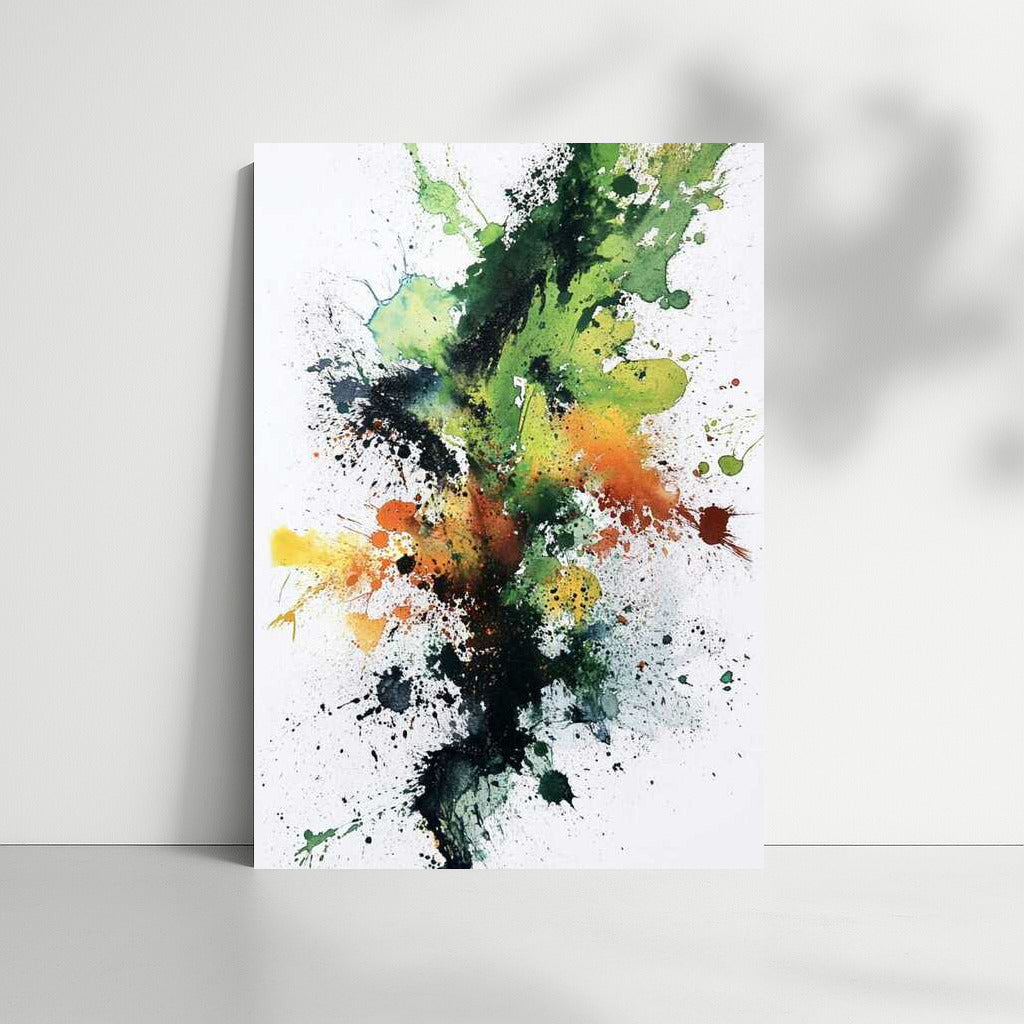 Watercolor Fantasy Vortex: Abstract Explosion of Color