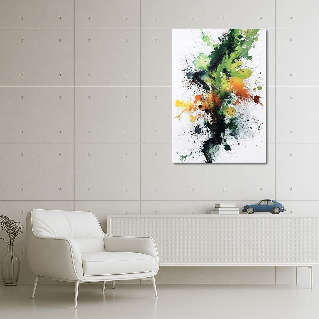 Watercolor Fantasy Vortex: Abstract Explosion of Color