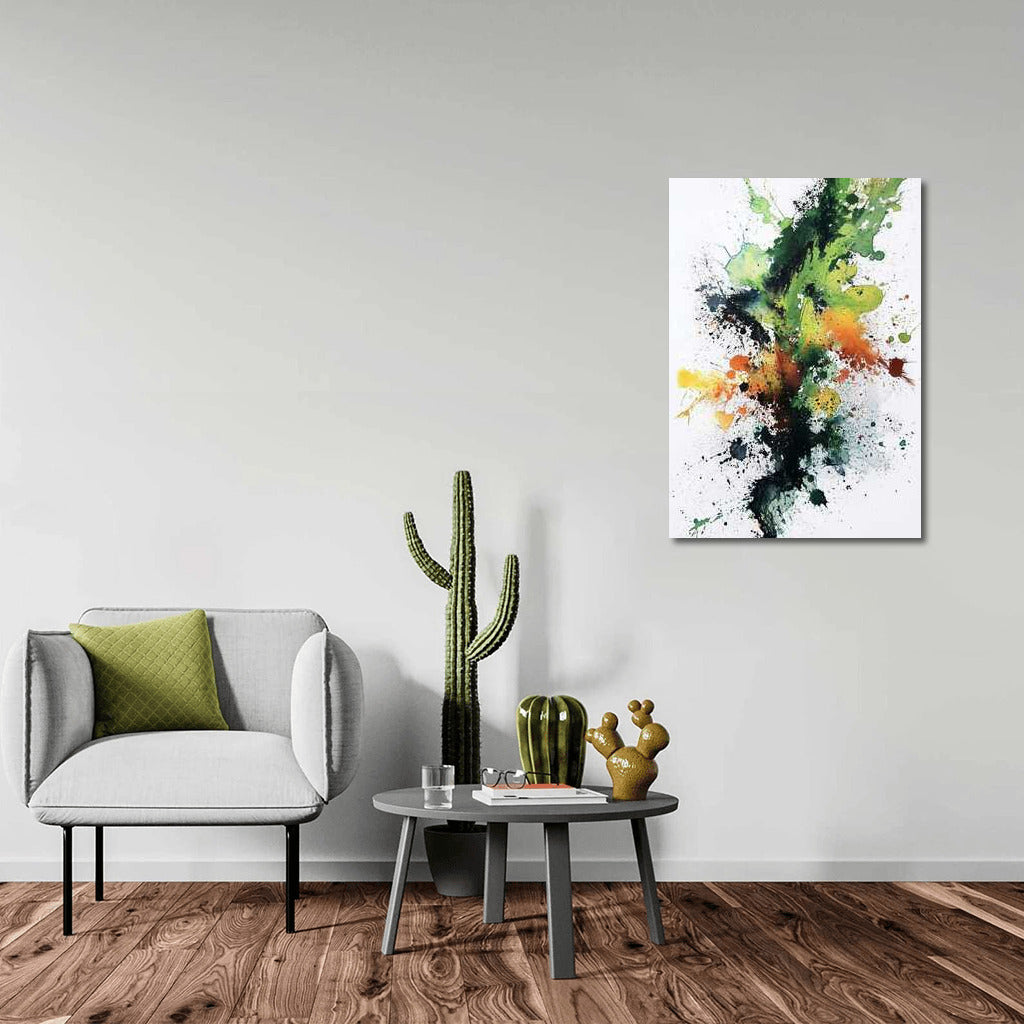 Watercolor Fantasy Vortex: Abstract Explosion of Color