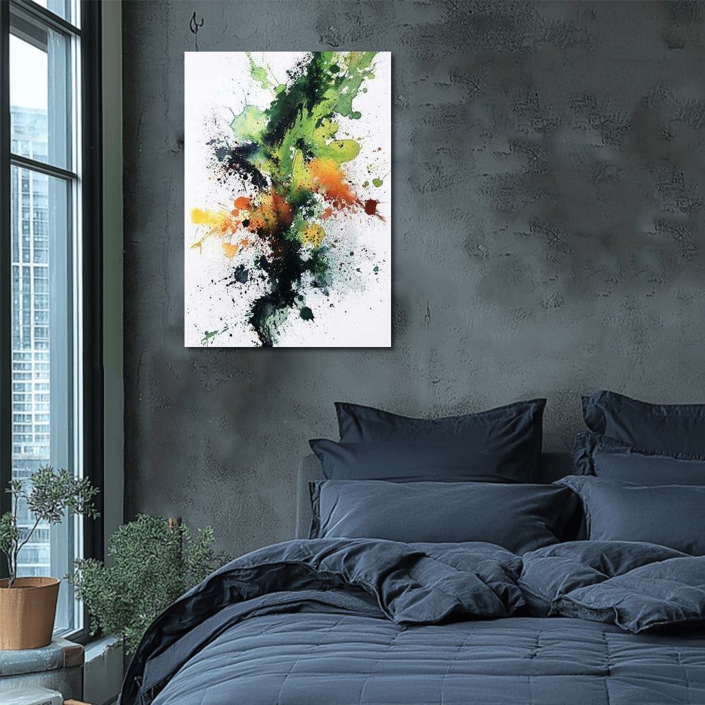 Watercolor Fantasy Vortex: Abstract Explosion of Color