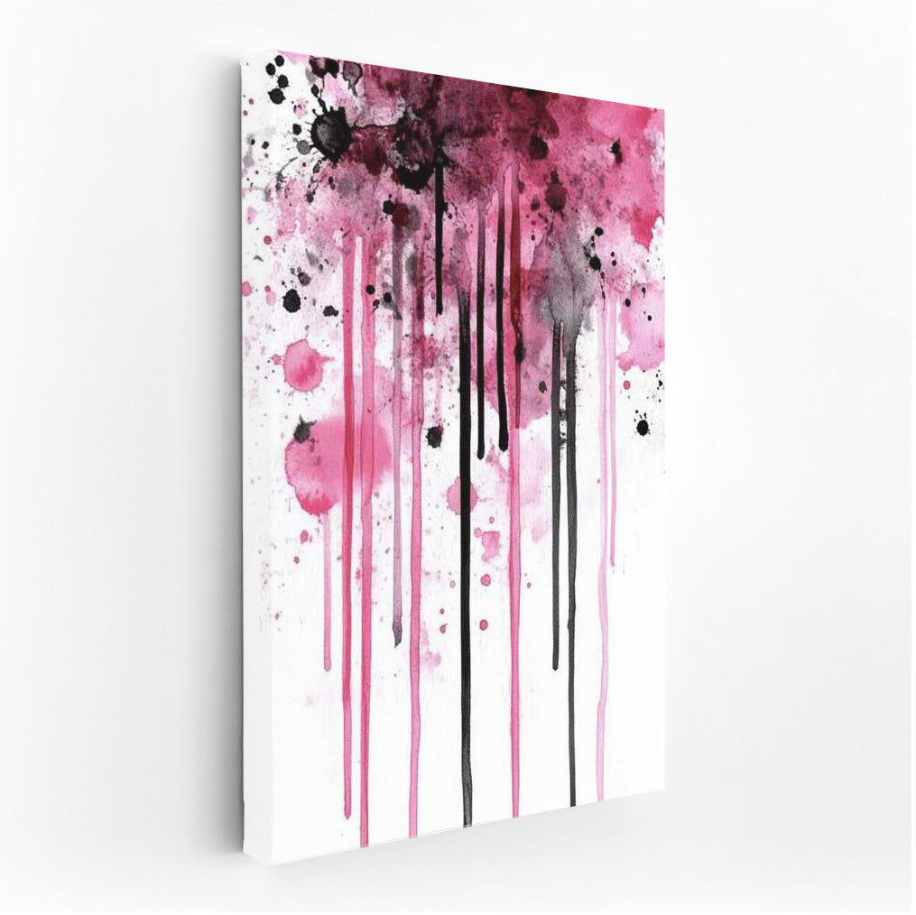 Pink Explosion: Abstract Ink Chaos