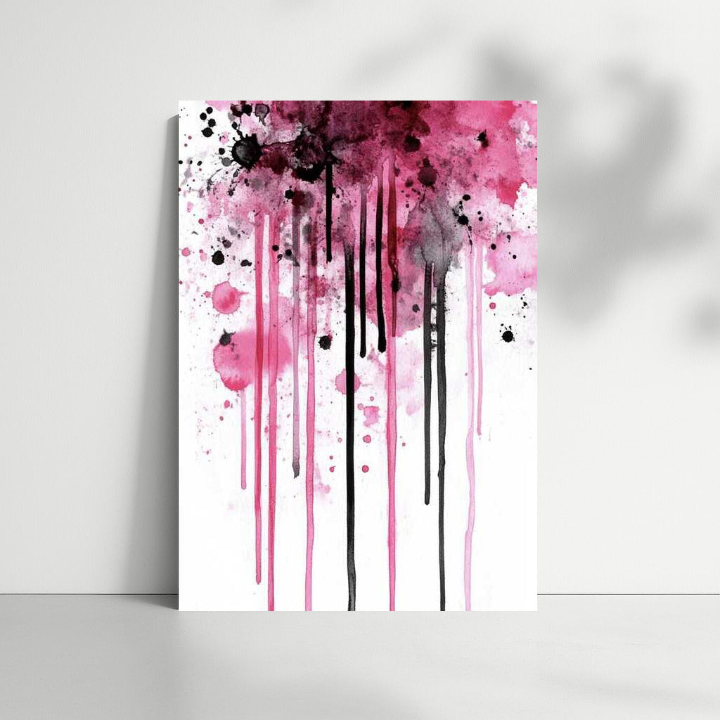 Pink Explosion: Abstract Ink Chaos